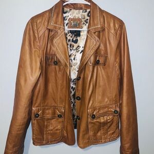 D&G genuine leather jacket